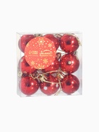 Ёлочные игрушки «Самарина», шары новогодние, d=3 см, набор 9 шт., красный 704545