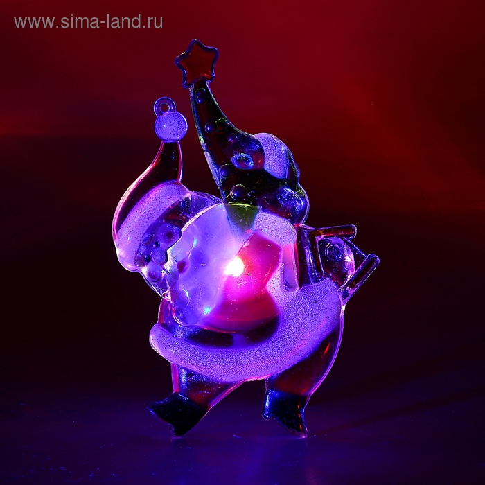 Игрушка световая "Дед мороз", 10 см, батарейки в комплекте - Фото 1