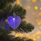 Подвеска световая "Сердечко" (батарейки в комплекте) 7 см, МИКС, 1 LED, RGB - Фото 1