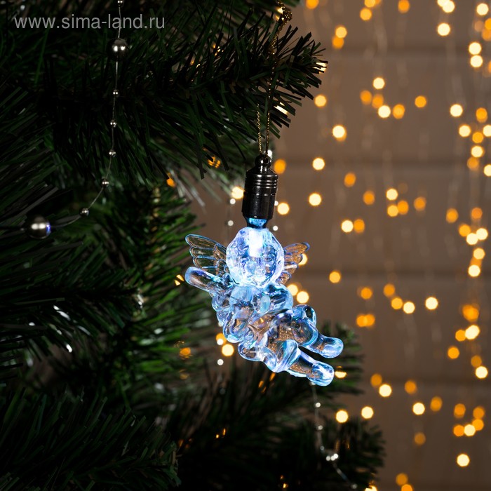 Подвеска световая "Ангелок" (батарейки в комплекте), 9 см, 1 LED, RGB - Фото 1