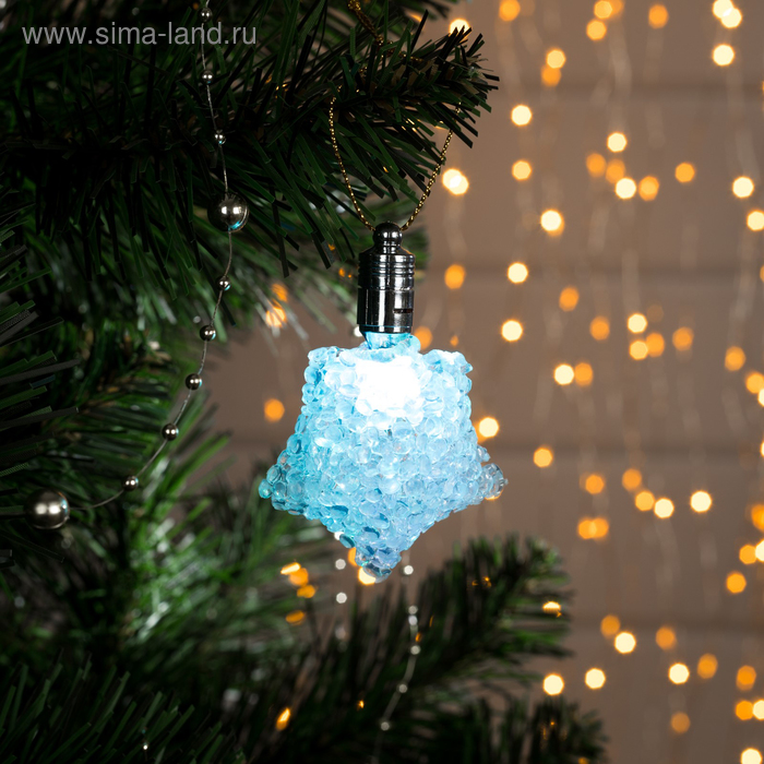 Подвеска световая "Ледяная звезда" 8 см (батарейки в комплекте) - Фото 1