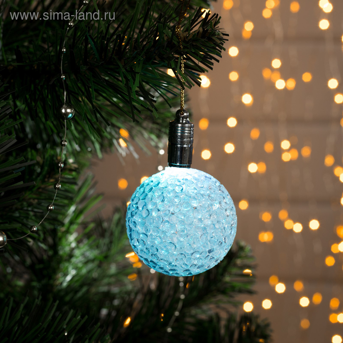 Подвеска световая "Шарик" (батарейки в комплекте), 5 см, 1 LED, RGB - Фото 1