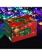 Гирлянда «Нить» 10 м, IP44, тёмная нить, 100 LED, свечение мульти, 8 режимов, 220 В 705562 - фото 319928276
