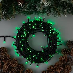 Гирлянда «Нить» 20 м, IP44, тёмная нить, 200 LED, свечение зелёное, 8 режимов, 220 В 705567