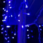 Гирлянда «Бахрома» 4 × 0.6 м, IP44, прозрачная нить, 180 LED, свечение синее, 8 режимов, 220 В - фото 8229876