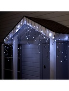 Гирлянда «Бахрома» 4 × 0.6 м, IP44, тёмная нить, 180 LED, свечение белое, 8 режимов, 220 В - Фото 6