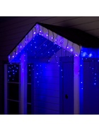 Гирлянда «Бахрома» 4 × 0.6 м, IP44, тёмная нить, 180 LED, свечение синее, 8 режимов, 220 В - Фото 6