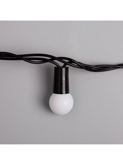 Гирлянда «Нить» 20 м с насадками «Шарики 1.5 см», IP44, тёмная нить, 200 LED, свечение белое, 8 режимов, 220 В