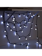 Гирлянда «Нить» 20 м с насадками «Шарики 1.5 см», IP44, тёмная нить, 200 LED, свечение белое, 8 режимов, 220 В 705952 - фото 319933986