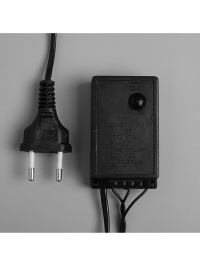 Гирлянда «Нить» 20 м с насадками «Шарики 1.5 см», IP44, тёмная нить, 200 LED, свечение белое, 8 режимов, 220 В