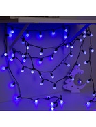 Гирлянда «Нить» 20 м с насадками «Шарики 1.5 см», IP44, тёмная нить, 200 LED, свечение синее, 8 режимов, 220 В 705953 - фото 319933992