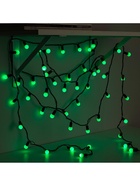 Гирлянда «Нить» 20 м с насадками «Шарики 1.5 см», IP44, тёмная нить, 200 LED, свечение зелёное, 8 режимов, 220 В 705955 - фото 319934000