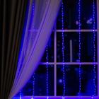 Гирлянда «Водопад» 2 × 1.5 м, IP20, прозрачная нить, 400 LED, свечение синее, 8 режимов, 220 В - фото 4075705