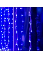 Гирлянда «Водопад» 2 × 1.5 м, IP20, прозрачная нить, 400 LED, свечение синее, 8 режимов, 220 В 705961 - фото 319916406
