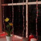 Гирлянда «Водопад» 2 × 1.5 м, IP20, прозрачная нить, 400 LED, свечение красное, 8 режимов, 220 В - Фото 3