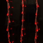 Гирлянда «Водопад» 2 × 1.5 м, IP20, прозрачная нить, 400 LED, свечение красное, 8 режимов, 220 В - Фото 4