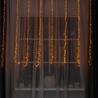 Гирлянда «Водопад» 2 × 1.5 м, IP20, прозрачная нить, 400 LED, свечение жёлтое, 8 режимов, 220 В - Фото 1