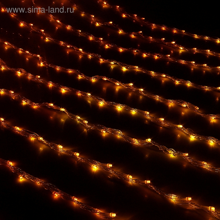 ВОДОПАД, Ш:2 м, В:3 м, Н.С. LED-800-220V, контр. 8 режимов, ЖЕЛТЫЙ - Фото 1