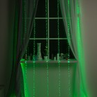 Гирлянда "Водопад" 2 х 3 м , IP20, прозрачная нить, 800 LED, свечение зелёное, 8 режимов, 220 В - Фото 4