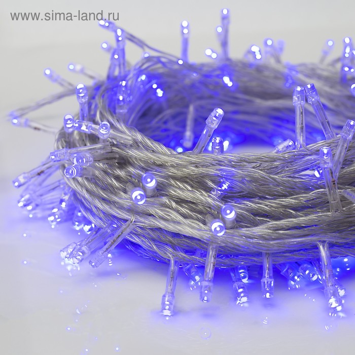 НИТЬ, 20 м, Н.С. LED-200-220V, контр. 8 режимов, СИНИЙ - Фото 1