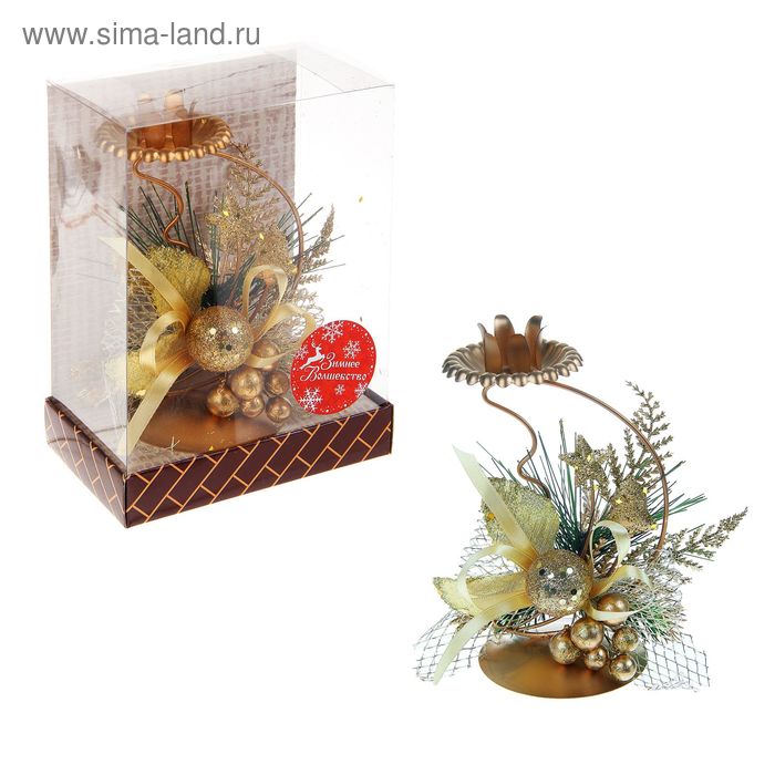 подсвечник на одну свечу 13,5*18 см месяц - Фото 1