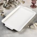 Блюдо для запекания Magistro «Бланш», 41.3×26 см, прямоугольное, фарфор, белое - Фото 2