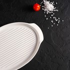Блюдо фарфоровое для запекания Magistro «Бланш», 23×15×2 см, цвет белый - Фото 5
