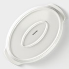 Блюдо для запекания Magistro «Бланш», 28×18×2.5 см, овальное, фарфор, белое - Фото 4