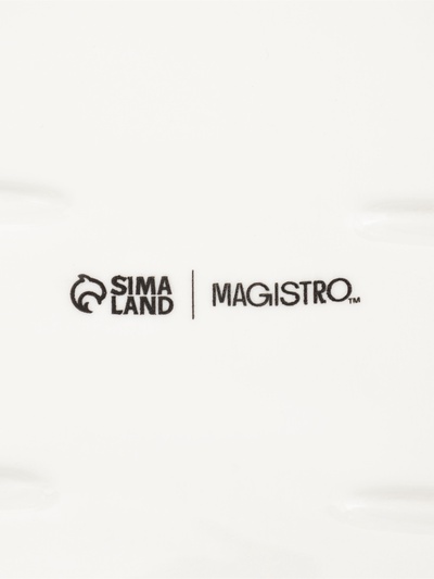 Блюдо для подачи Magistro «Гриль Бланш», 35.5×14 см, фарфор, белое