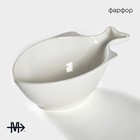 Салатник Magistro «Рыбка», 1 л, 26.5×15×8.5 см, фарфор, белый - Фото 2