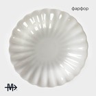 Блюдо для фруктов и десертов Magistro «Цветок», d=15 см, фарфор, белое - Фото 2