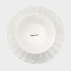 Подставка для десертов Magistro «Цветок», d=21.5 см, фарфор, белая - Фото 5