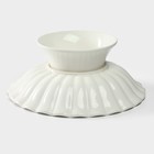 Блюдо для фруктов и десертов Magistro «Цветок», d=27 см, фарфор, белое - Фото 4