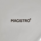 Блюдо фарфоровое с соусником Magistro «Бланш», соусник 60 мл, 18,5×17,5×4 см, цвет белый - фото 4319076