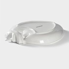 Блюдо с соусником Magistro «Клубника Бланш», 20×17 см, фарфор, белое - Фото 3