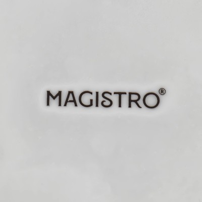 Блюдо с соусником Magistro «Клубника Бланш», 20×17 см, фарфор, белое