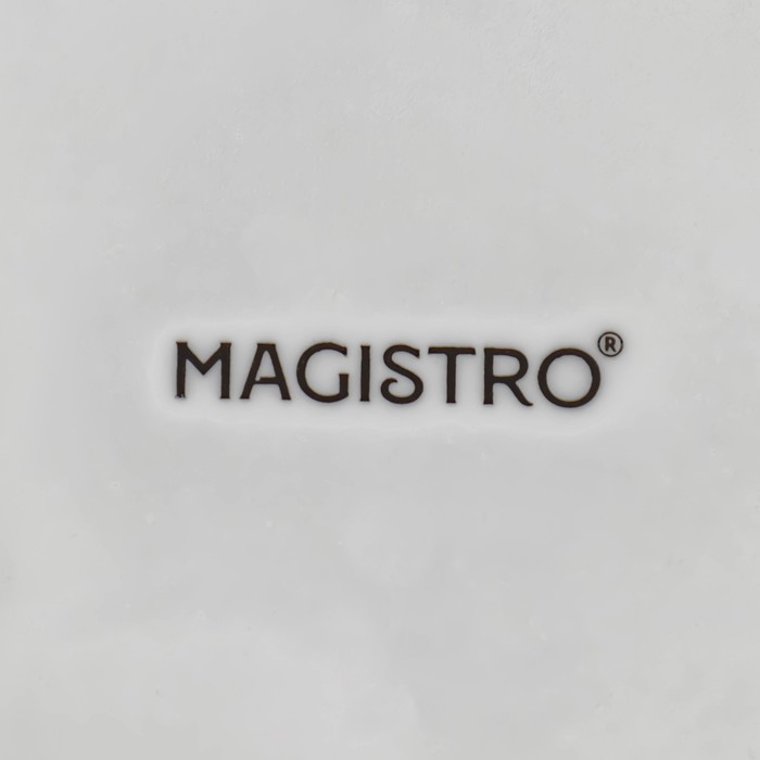 Блюдо фарфоровое с соусником Magistro «Бланш. Клубника», 20×17 см, цвет белый - фото 1893970043