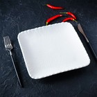 Пирожковая тарелка Magistro «Цветок Бланш», 22.5×22.5 см, квадратная, фарфор, белая - Фото 8