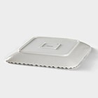 Тарелка Magistro «Цветок Бланш», 26.5×26.5 см, квадратная, фарфор, белая - Фото 3