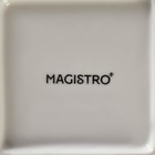 Тарелка Magistro «Цветок Бланш», 26.5×26.5 см, квадратная, фарфор, белая - Фото 5