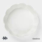 Блюдо для запекания Magistro «Флора», d=15 см, фарфор, белое - Фото 2