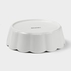 Блюдо для запекания Magistro «Флора», d=15 см, фарфор, белое - Фото 3