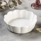 Блюдо для запекания Magistro «Флора», d=18 см, фарфор, белое - Фото 1