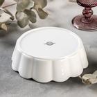 Блюдо для запекания Magistro «Флора», d=18 см, фарфор, белое - Фото 3