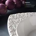 Салатник Magistro «Роза Бланш», 740 мл, d=25 см, фарфор, белый - Фото 4