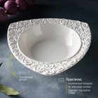 Салатник Magistro «Роза Бланш», 740 мл, d=25 см, фарфор, белый - Фото 5