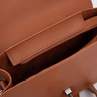 Сумка-мессенджер на клапане, цвет коричневый - Фото 3