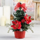 Искусственная ёлка настольная «Зимнее волшебство. Снежная», 20 см, ПВХ ветки отгибаются - Фото 2