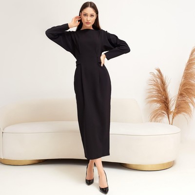 Платье миди женское MIST, размер 42, чёрное