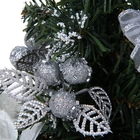Ёлка декор 30 см снежные шарики серебро - Фото 2